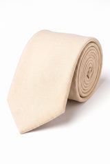 Men’s Cream Suede-Finish Tie