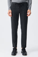 Men’s Charcoal Soft Jersey Smart Casual Suit Blazer Jacket & Trousers Set