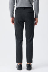 Men’s Charcoal Soft Jersey Smart Casual Suit Blazer Jacket & Trousers Set