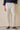 Men’s Cream Pleated Gurkha Trousers Adjustable Waist Tailored Tapered Fit