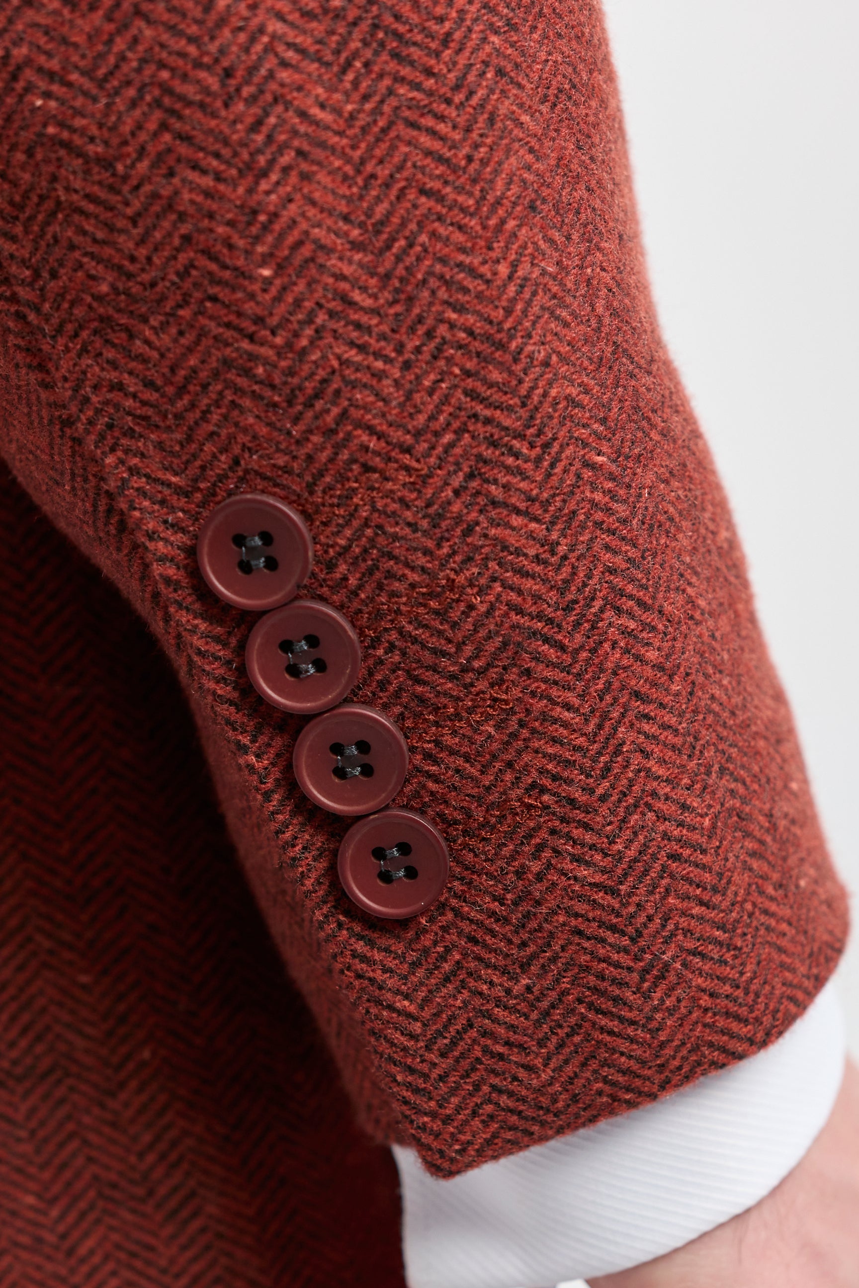Rust Herringbone Tweed 3 Piece Suit
