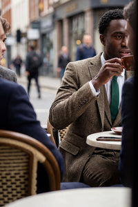 Oak-Brown Herringbone Tweed 3 Piece Suit
