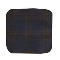 281 - Men's Blue Herringbone Tweed Wool Tie & Handkerchief 2"