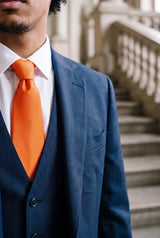 Men’s Orange Slim 6cm Solid Colour Tie