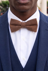 Men’s Brown Double Layer Bow Tie