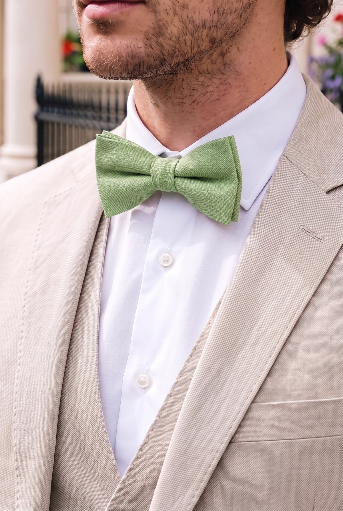 Men’s Sage Green Bow Tie