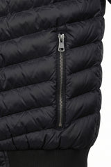 Men’s Black Quilted Bomber Lightweight Padded Zip Jacket