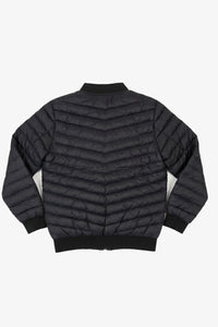 Men’s Black Quilted Bomber Lightweight Padded Zip Jacket