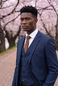 Men’s Brown Suede-Finish Tie