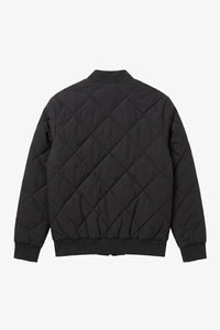 Men’s Black & Beige Reversible Bomber Lightweight Quilted 2-in-1 Jacket