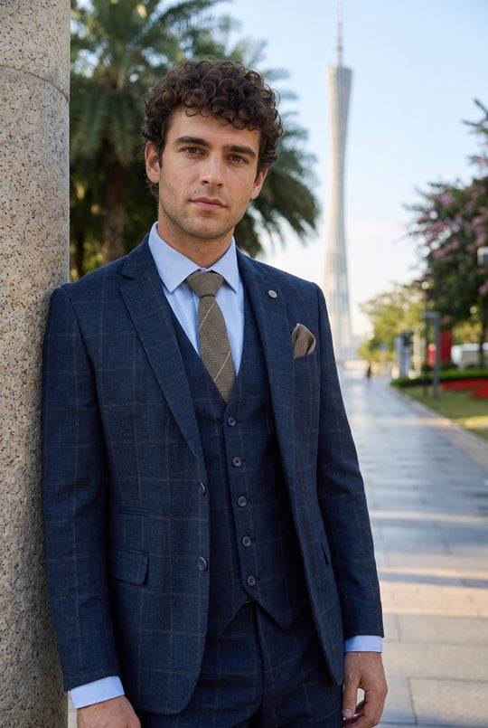 Navy Ledger — New Tie & Shoes