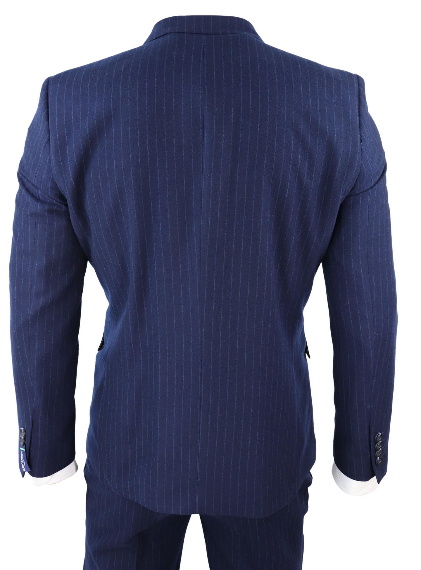 Navy-Blue Pinstripe Double Breasted Mafia Suit