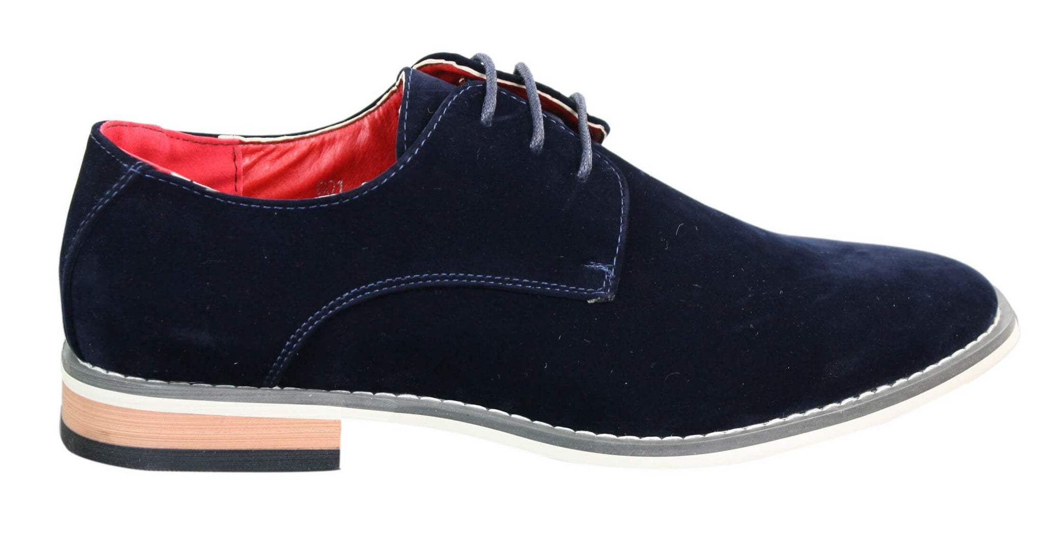 Fiorello 601 Mens Suede Smart Casual Oxford Shoes Laced Brown Black Blue