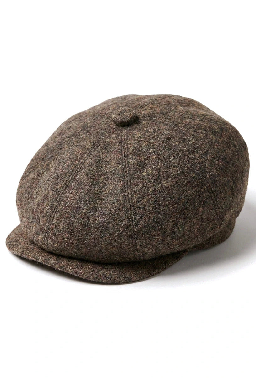 8-Panel Brown Cap with Razor Blade