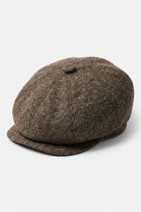8-Panel Brown Cap with Razor Blade