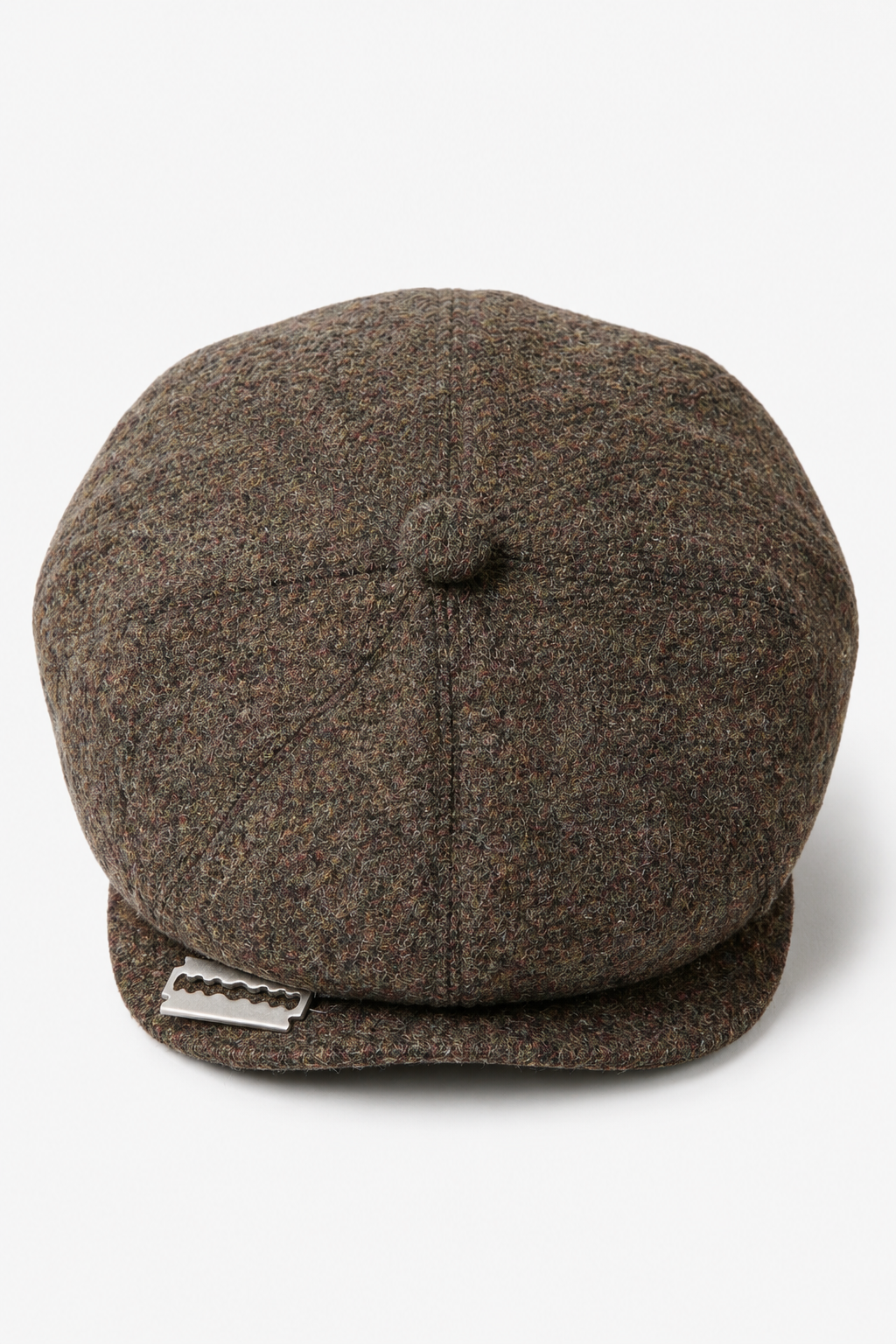 8-Panel Brown Cap with Razor Blade