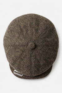 8-Panel Brown Cap with Razor Blade