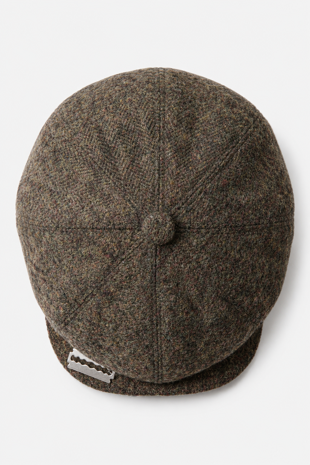 8-Panel Brown Cap with Razor Blade