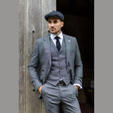 Men's Grey Glen Check 3 Piece Suit