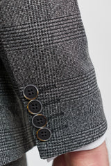 Men's Grey Glen Check 3 Piece Suit