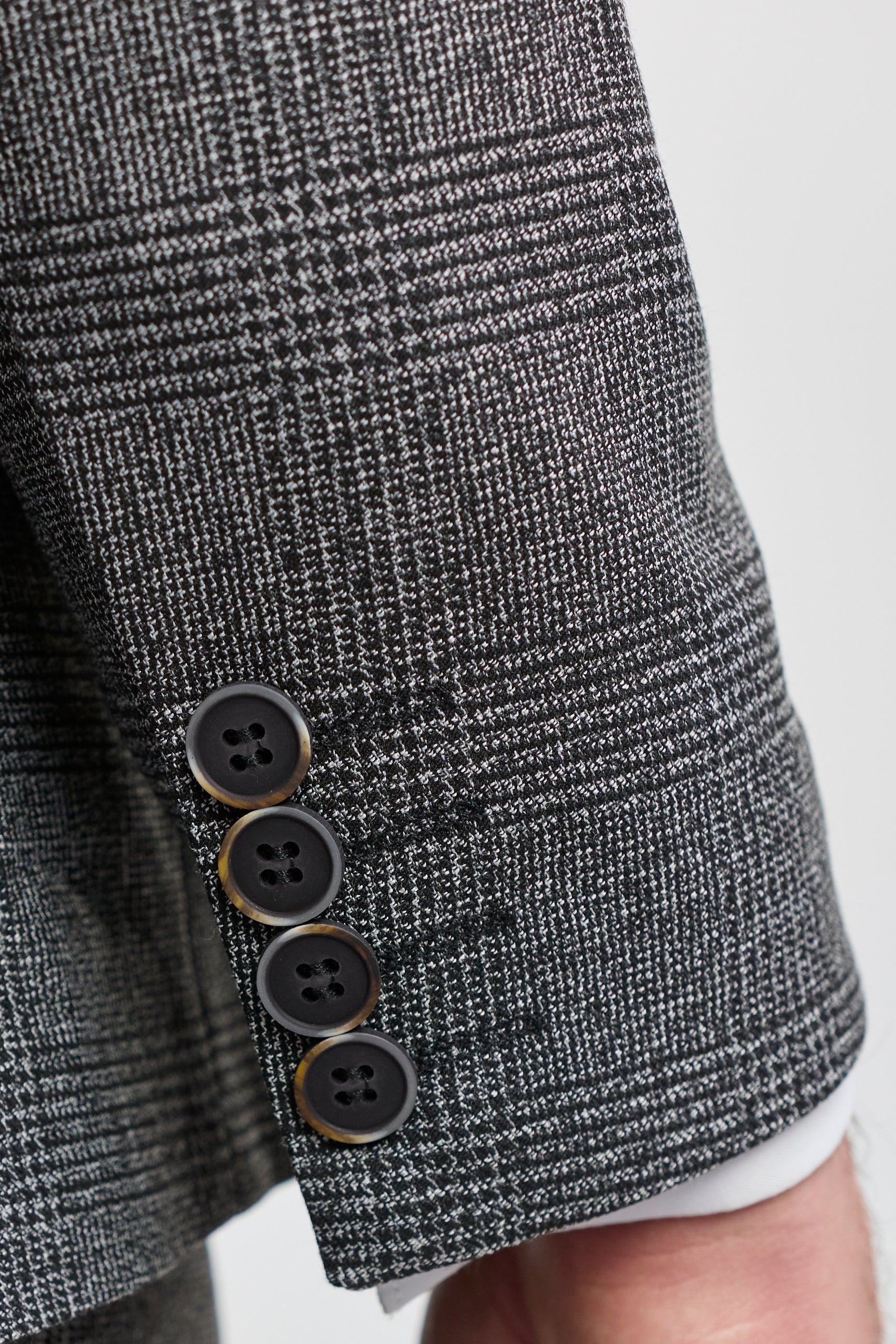 Men's Grey Glen Check 3 Piece Suit