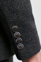 Men's Black Glen Check 3 Piece Suit