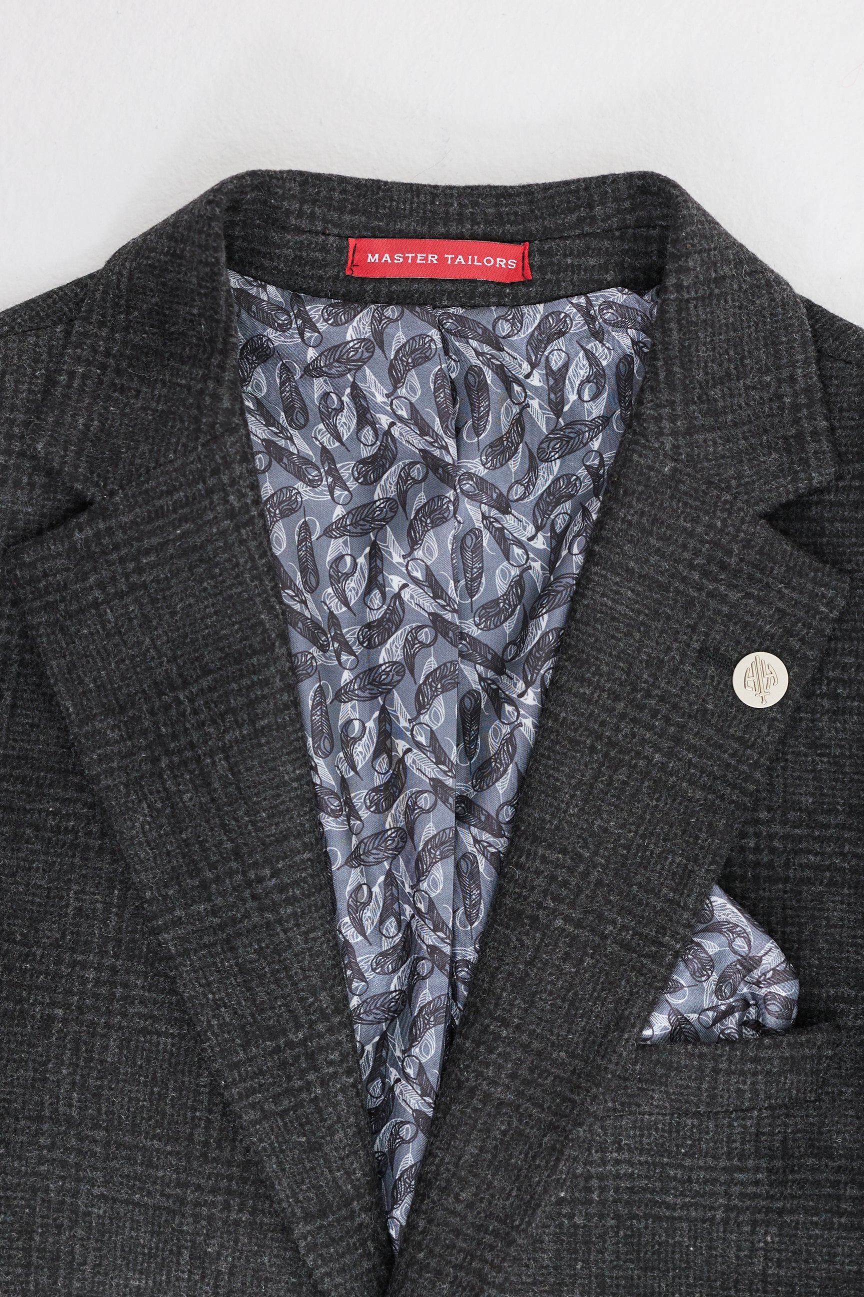 Men's Black Glen Check 3 Piece Suit