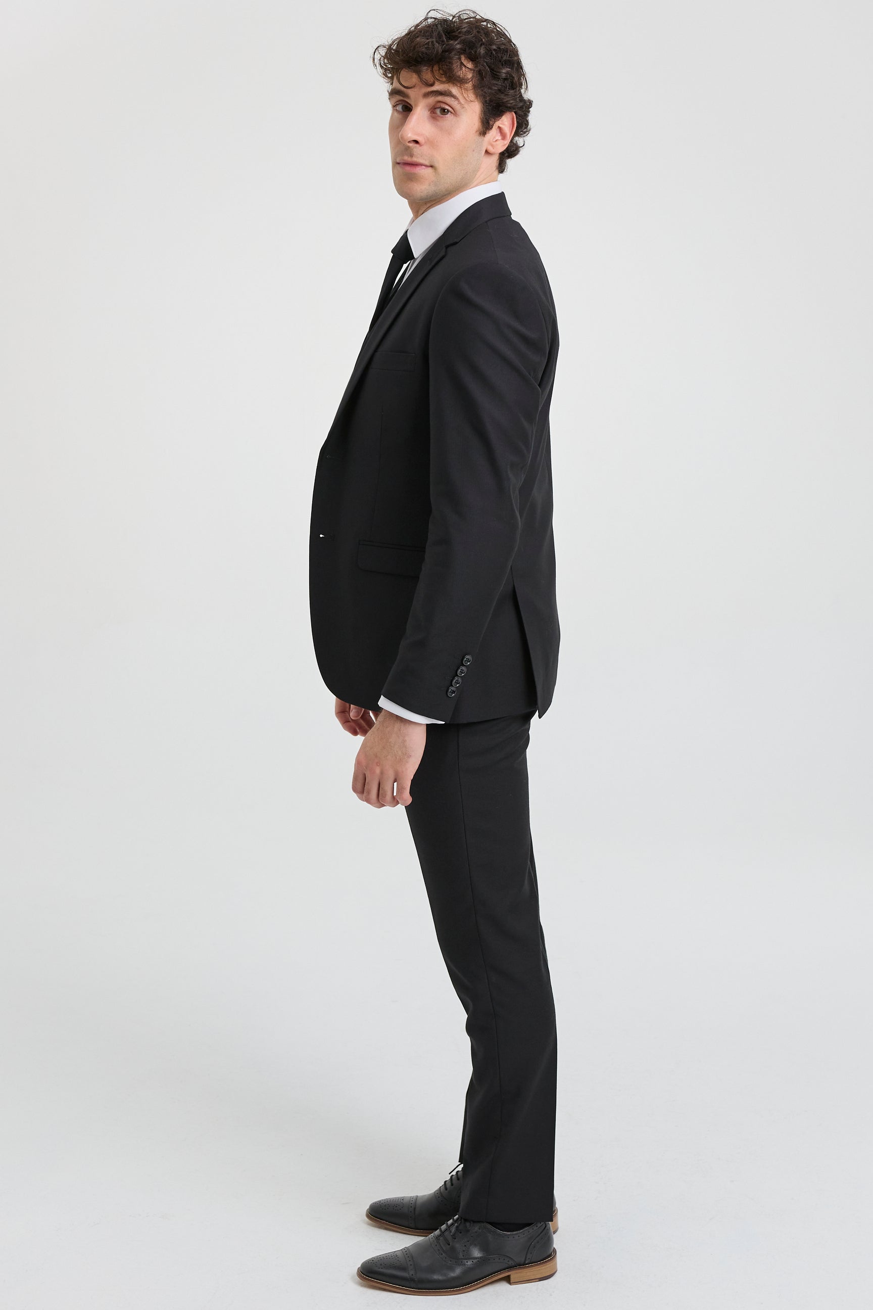 black dress shirt funeral Modernize traditional men's funeral attire by substituting a classic white shirt with a black one