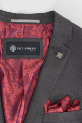 Mens Dark Grey Charcoal 3 Piece Suit Classic Stitch Wedding Summer Prom Classic