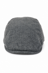 Mens Flatcap Hat Baker Boy 8 Panel Grandad Tweed Herringbone Grey Vintage