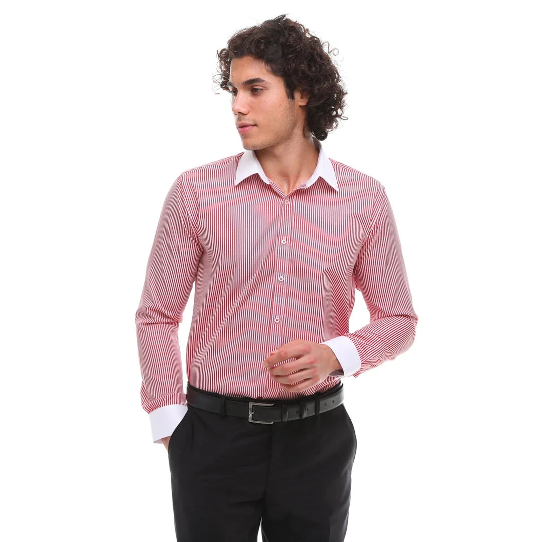 Men's Button Down Stripe Dress Shirt Formal Classic Collar Men's Button Down Stripe Dress Shirt Formal Classic Collar