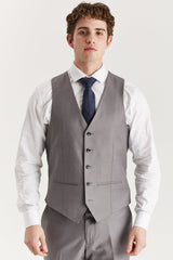 Edward - Men's Grey Tailored Fit Waistcoat