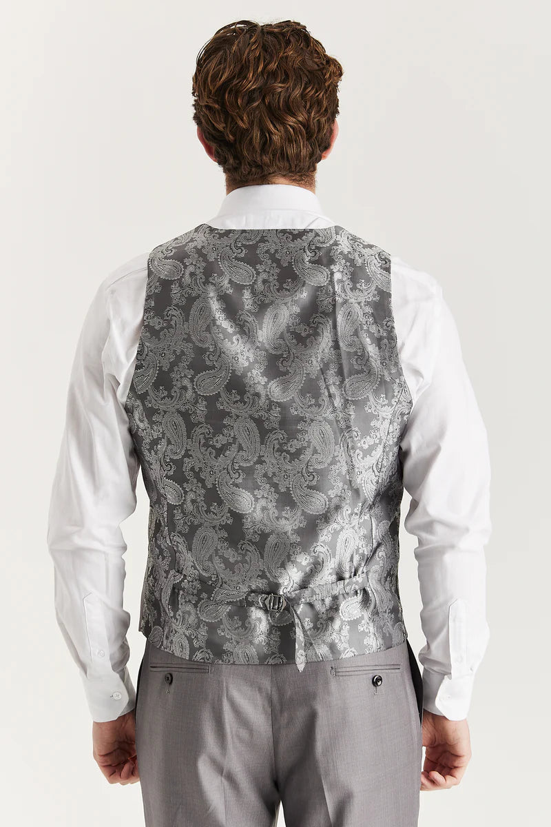 Edward - Men's Grey Tailored Fit Waistcoat
