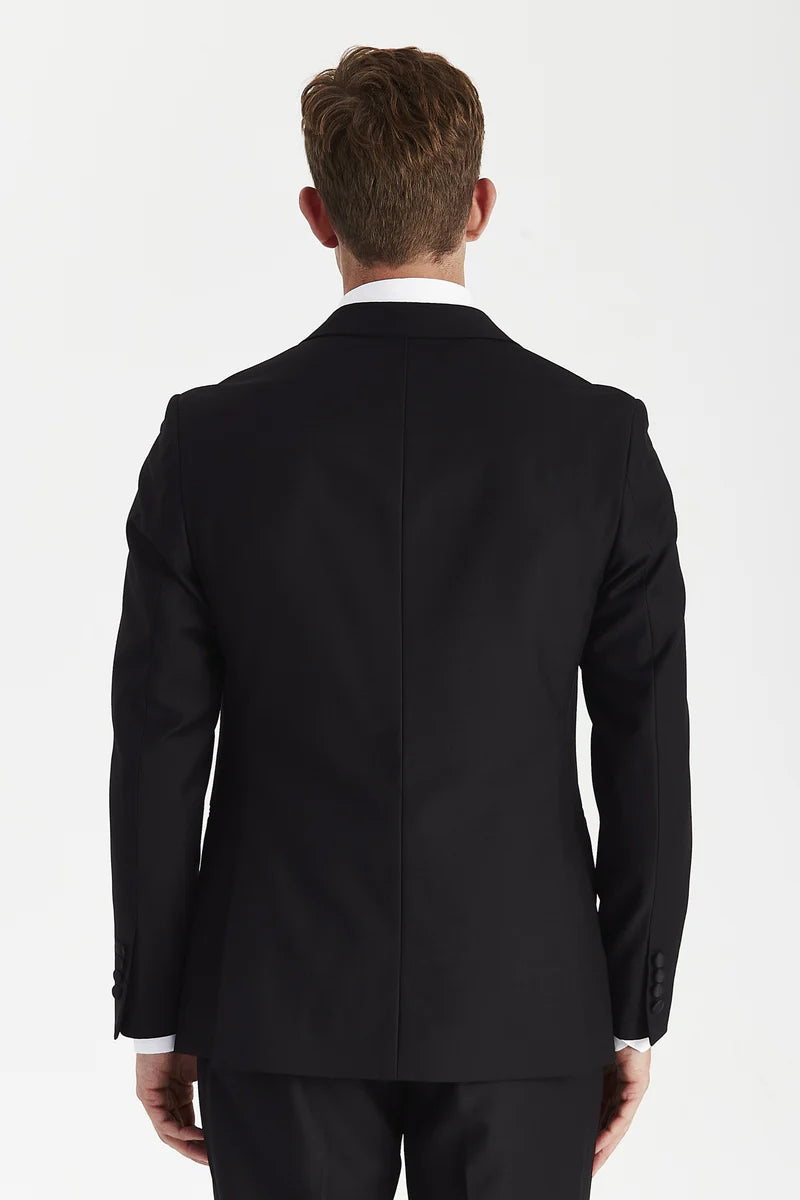 Harry - Men's Black 2 Piece Double Breasted Tuxedo Suit