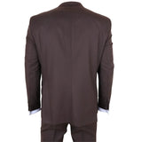 IM32 - Men's Plain Dark Brown 3 Piece Suit