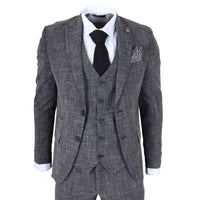 IM33 - Men's Black 3 Piece Tailored Fit Suit
