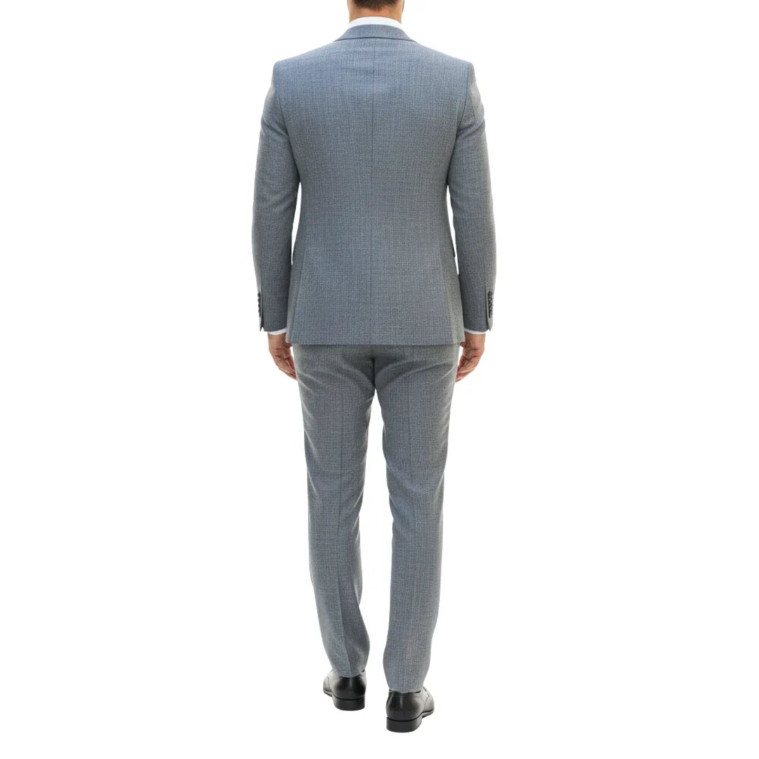 Men's 3 Piece Blue Tailored Fit Suit