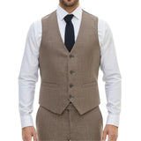 Men's 3 Piece Brown Tailored Fit Suit