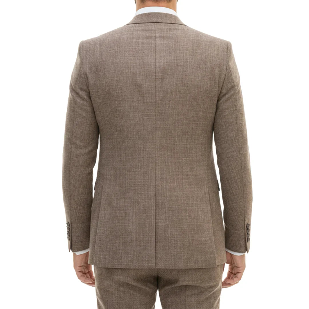 Men's 3 Piece Brown Tailored Fit Suit