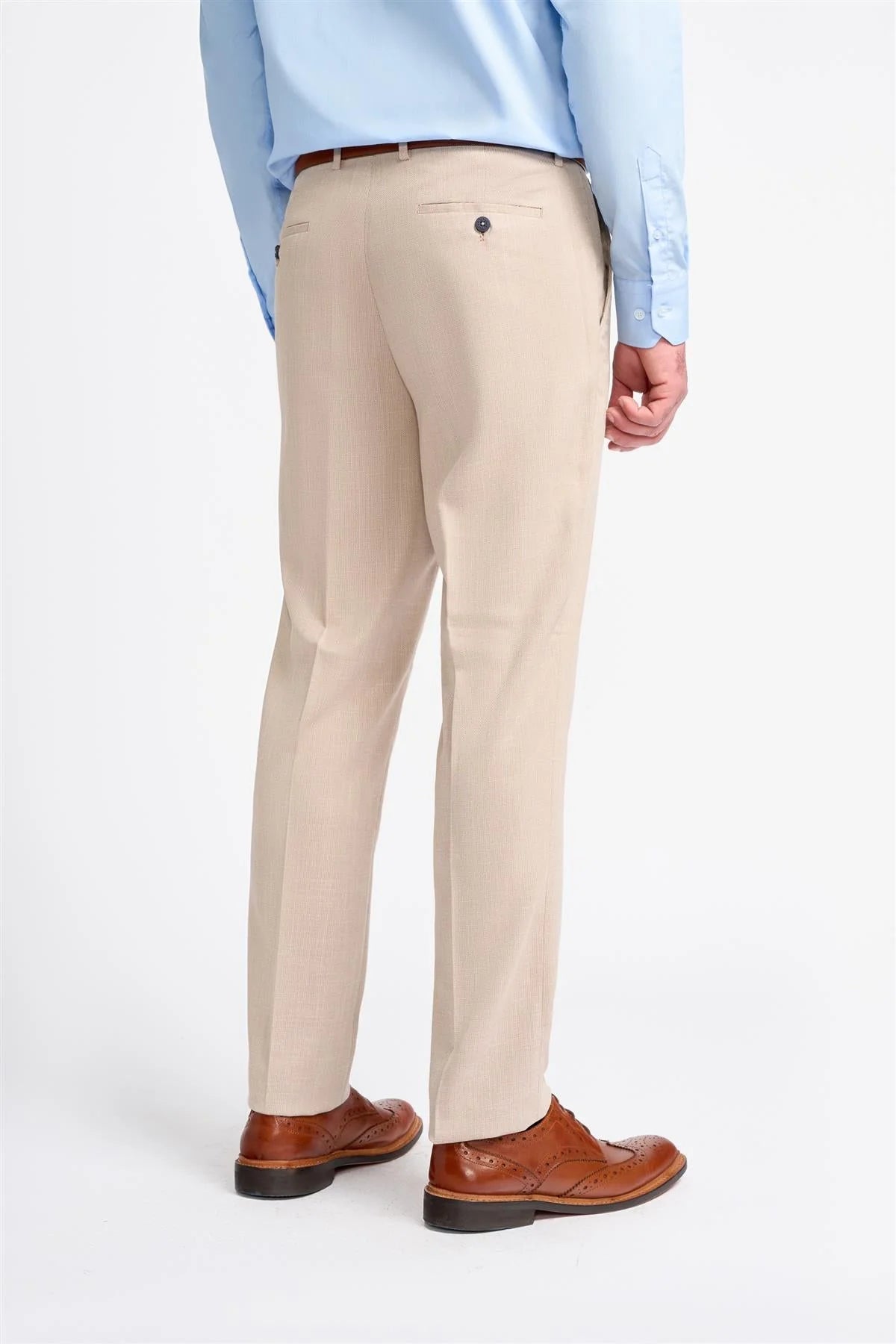 Miami - Men's Beige Wedding Trousers