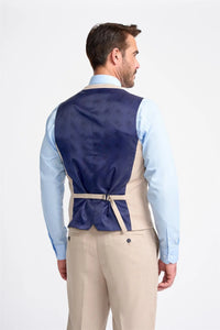 Miami - Men's Beige Wedding Waistcoat