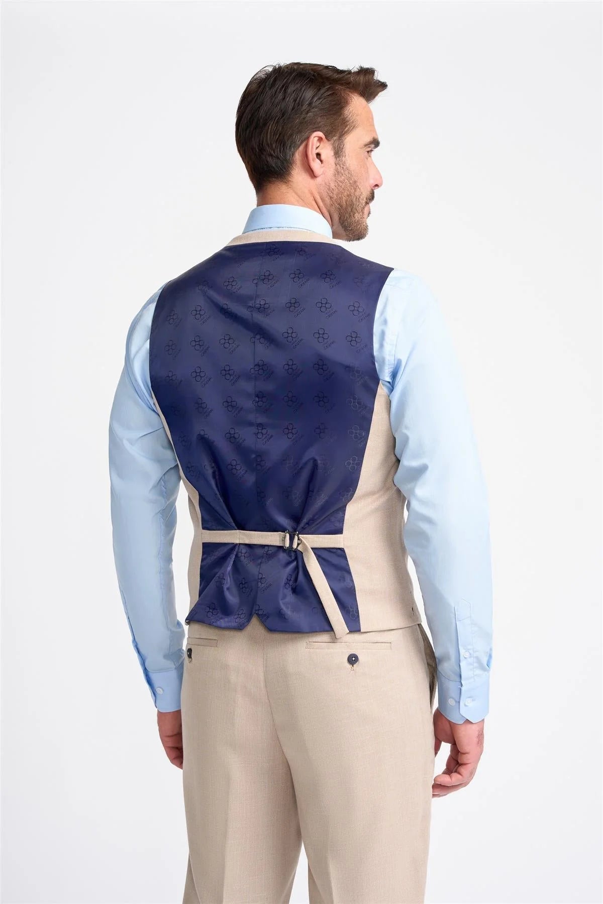 Miami - Men's Beige Wedding Waistcoat