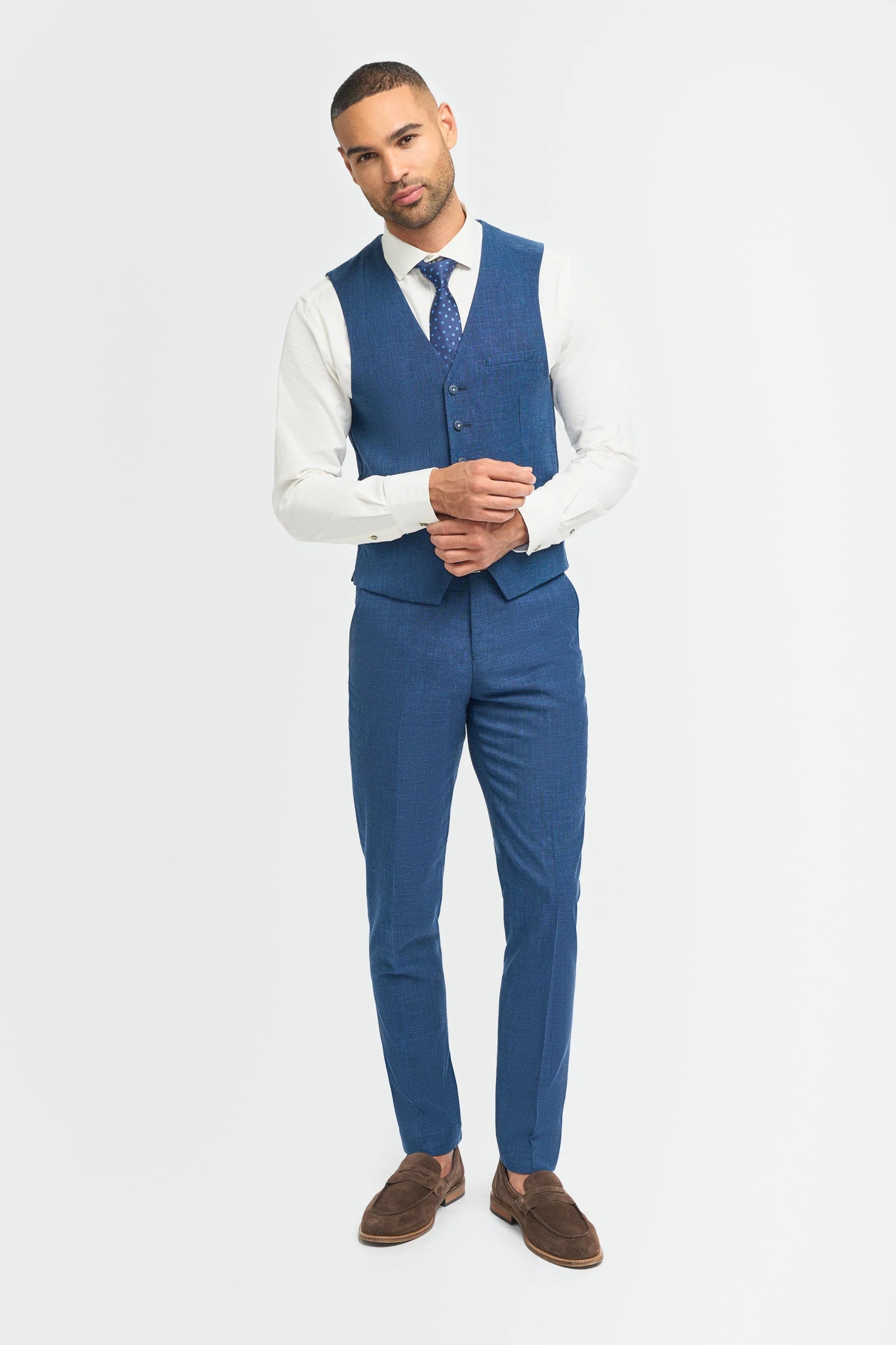 Miami - Men's Blue Wedding Waistcoat