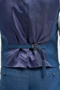Miami - Men's Blue Wedding Waistcoat