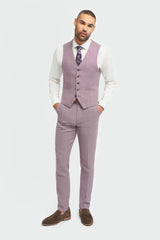 Miami - Men's Pink Slim Fit Summer Waistcoat