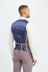 Miami - Men's Pink Slim Fit Summer Waistcoat