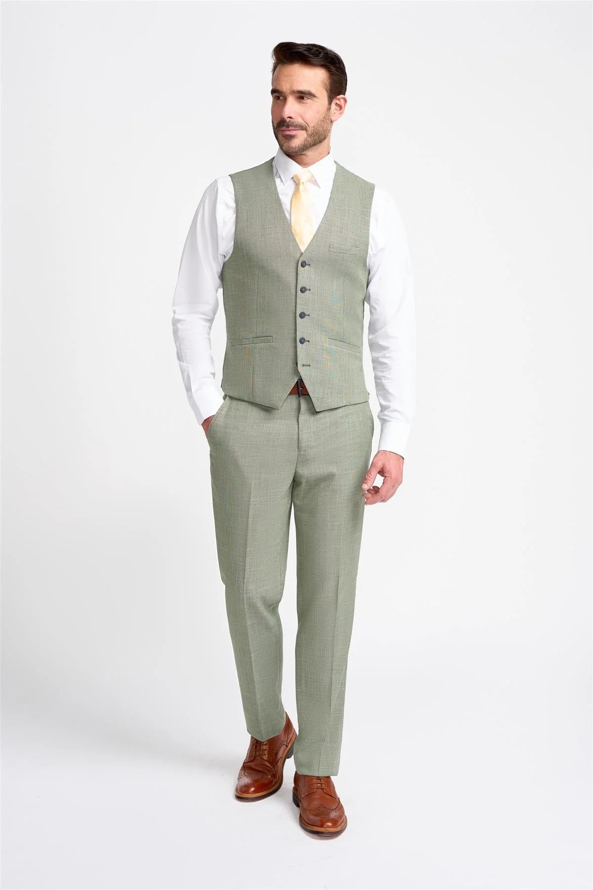 Miami - Men's Sage Green Summer Waistcoat