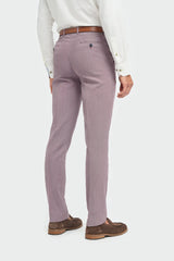 Miami - Men's Pink Crosshatch Summer Trousers