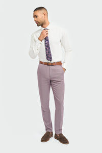 Miami - Men's Pink Crosshatch Summer Trousers