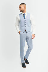 Miami - Men's Summer Light Blue Waistcoat